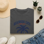 Beachside Eats T-Shirt — Retro Palm Tree & Lifeguard Chair Tee