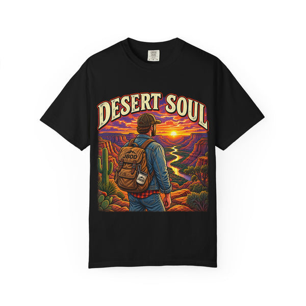Desert Soul T‑Shirt — Sunset Hiker Graphic Tee