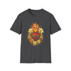 Floral Sacred Heart T-Shirt — Watercolor Cross & Roses Spiritual Tee