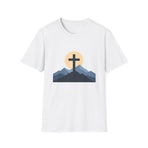 Christian Cross Mountain T-Shirt — Sunrise Faith Tee — product view 2
