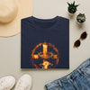 T-Shirt — Abstract Flaming Cross Graphic Tee (Spiritual)