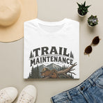 Trail Maintenance T-Shirt — Funny Bear Carrying Logs Outdoor Hiking Shirt