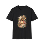Boho Floral Skull Tee — Watercolor Day of the Dead T-Shirt