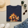 Sunflower Saint T-Shirt — Radiant Floral Religious Graphic Tee