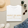 Respect the Grind Your Body Is Keeping Score motivational T-shirt product mockup