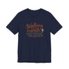 Walking by Faith T‑Shirt – “Mostly Tripping Over the Dog” Christian Dog Lover Tee