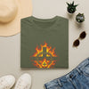 Flaming Cross T-Shirt — Fiery Religious Graphic Tee
