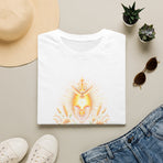 Spiritual Sunburst Floral T-Shirt — Sacred Heart & Dove Design