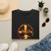 T-Shirt — Abstract Flaming Cross Graphic Tee (Spiritual)