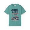 Grill Life T-Shirt — "Salt Air & Smoke" Beach BBQ Graphic Tee