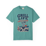 Grill Life T-Shirt — "Salt Air & Smoke" Beach BBQ Graphic Tee