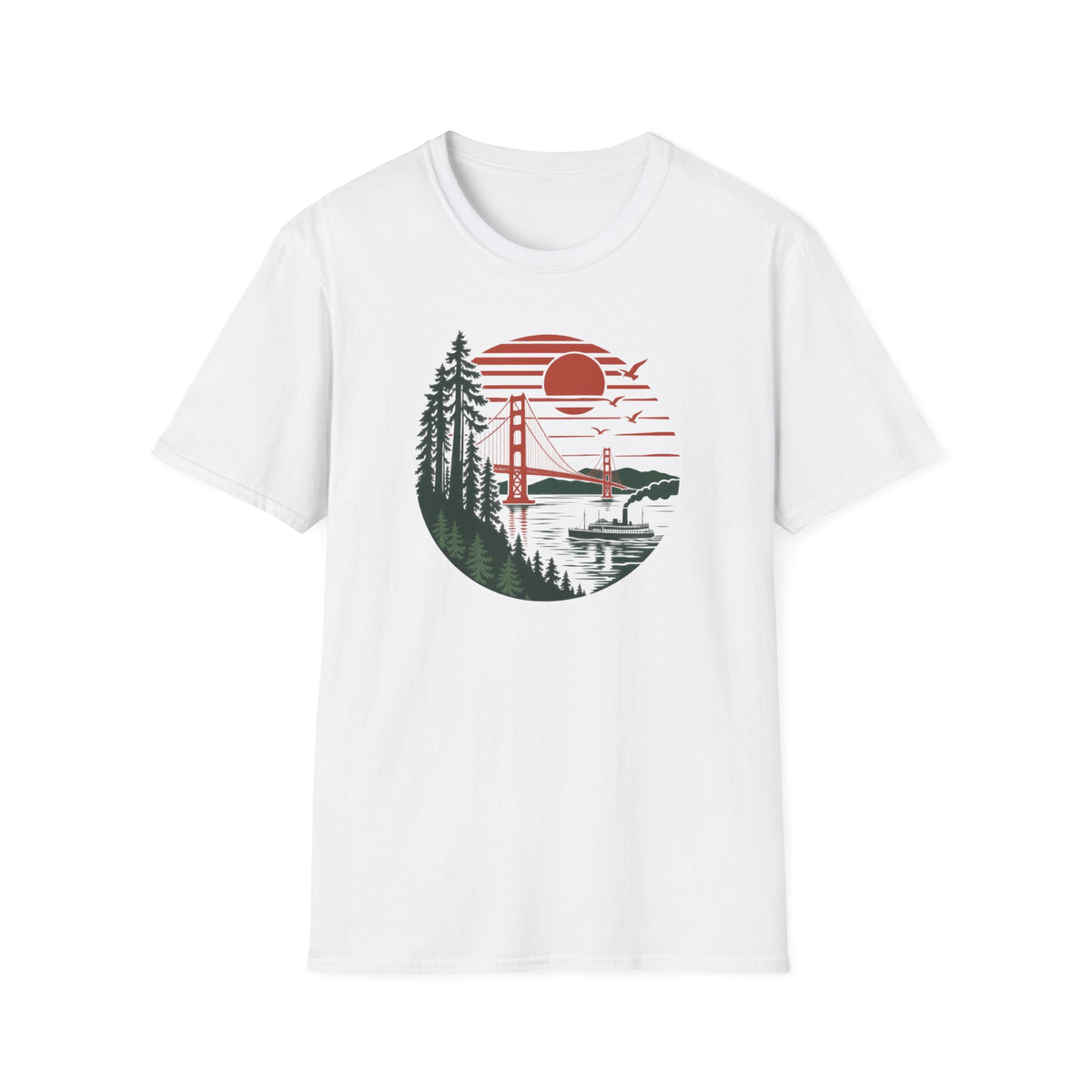 Golden Gate Sunset T-Shirt — San Francisco Bridge Scenic Tee
