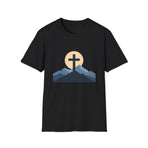 Christian Cross Mountain T-Shirt — Sunrise Faith Tee — product view 3