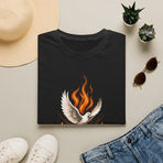Phoenix Flame T‑Shirt — Rising Fire Bird Graphic Tee