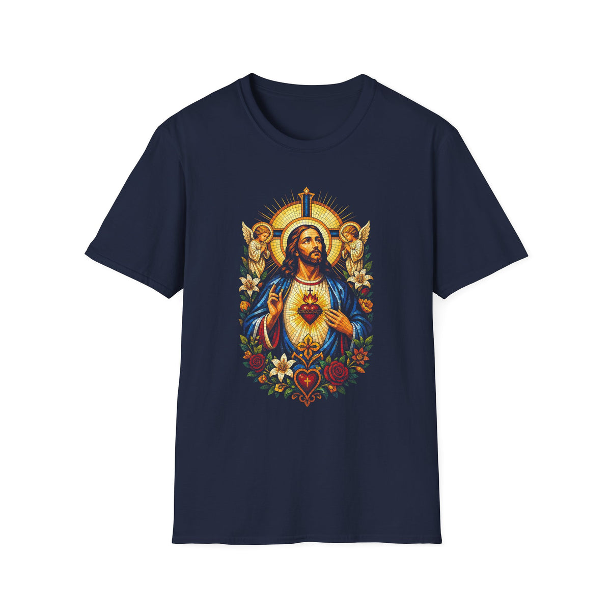 Jesus Sacred Heart T‑Shirt — Retro Saint Graphic Tee