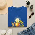 Communion Chalice T-Shirt — First Holy Communion Tee with Wheat & Host Design