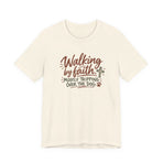 Walking by Faith T‑Shirt – “Mostly Tripping Over the Dog” Christian Dog Lover Tee