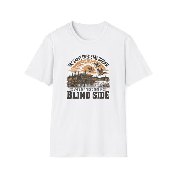 Duck Hunting T-Shirt — “The Savvy Ones Stay Hidden” Vintage Marsh Design
