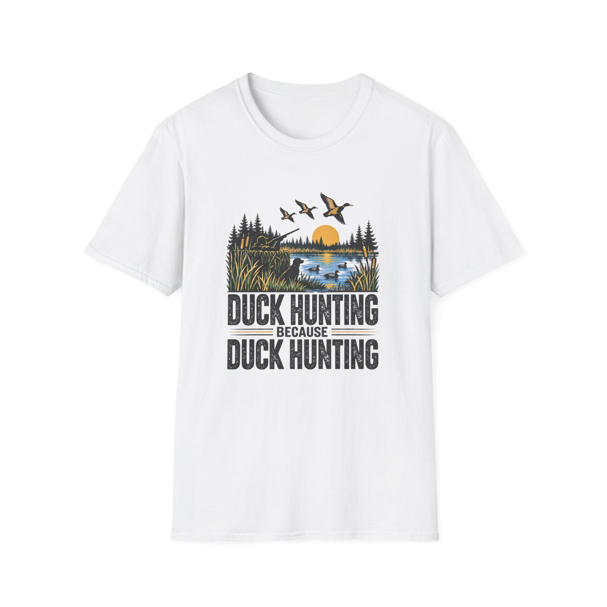 Duck Hunting T-Shirt — Sunrise Marsh Wildlife Graphic Tee