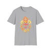 Christian Cross Floral T-Shirt — Watercolor Flame & Roses Faith Tee