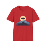 Christian Cross Mountain T-Shirt — Sunrise Faith Tee — product view 8