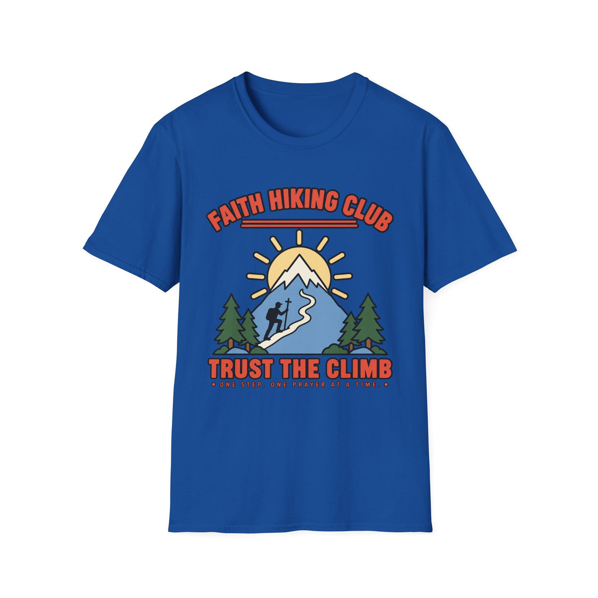 Faith Hiking Club T-Shirt — Trust the Climb Mountain Faith Tee