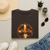 T-Shirt — Abstract Flaming Cross Graphic Tee (Spiritual)