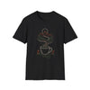Mountain Coffee T-Shirt — Scenic Cabin Sunrise Tee