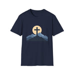 Christian Cross Mountain T-Shirt — Sunrise Faith Tee — product view 1