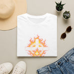 Flaming Cross T-Shirt — Fiery Religious Graphic Tee