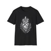 Christian Heart T-Shirt — Sacred Heart with Cross Graphic