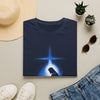 Spiritual Star Tee — Blue Halo Cross Graphic T-Shirt