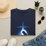 Spiritual Star Tee — Blue Halo Cross Graphic T-Shirt