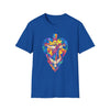 Stained Glass Jesus Heart T-Shirt — Colorful Christian Faith Tee