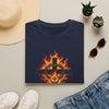 Flaming Cross T-Shirt — Fiery Religious Graphic Tee