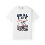Grill Life T-Shirt — "Salt Air & Smoke" Beach BBQ Graphic Tee