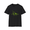 Fishing & Coffee T-Shirt — Neon Green Angler Tee