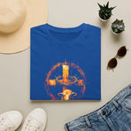 T-Shirt — Abstract Flaming Cross Graphic Tee (Spiritual)
