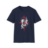 T-Shirt — Pink Brushstroke Cross Faith Graphic Tee