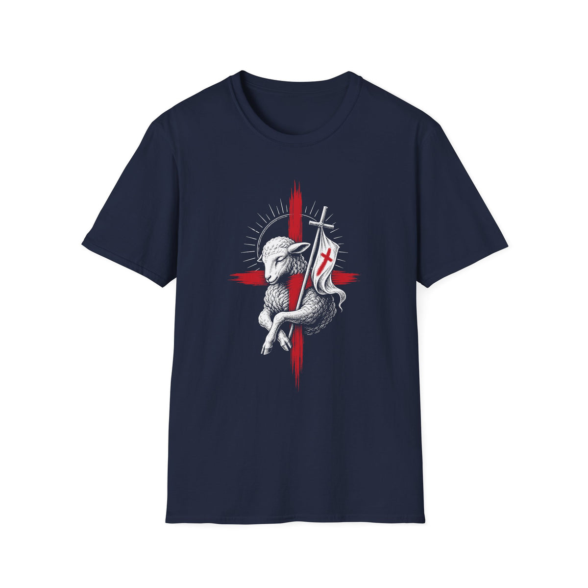 T-Shirt — Pink Brushstroke Cross Faith Graphic Tee