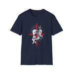 T-Shirt — Pink Brushstroke Cross Faith Graphic Tee