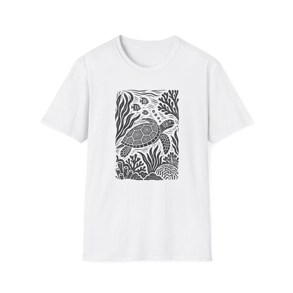 Sea Turtle Graphic T-Shirt — Hand-Drawn Ocean Illustration