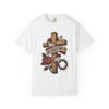 Redeemed Cross T-Shirt — Christian Faith Rose & Crown of Thorns Tee